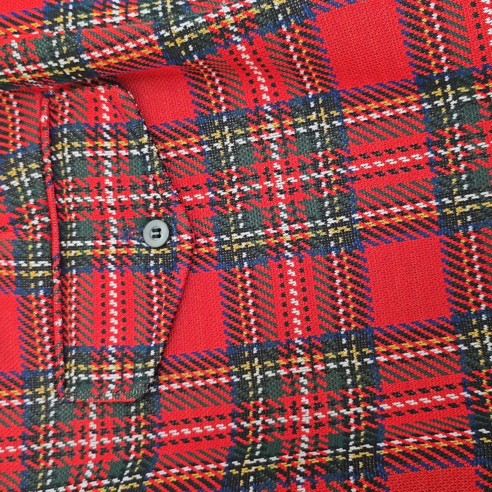 Vtg 70s Sears Kings Road Plaid Red Trousers Pants 34x30  Mens - Picture 5 of 8